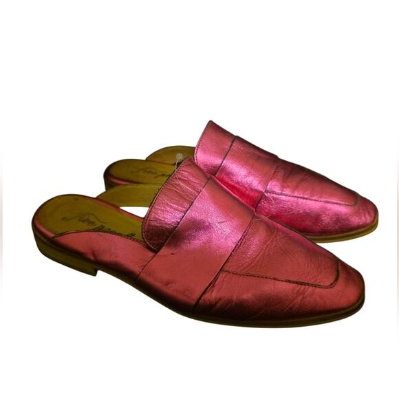 FREE PEOPLE Pink Metallic Mules 💕 - Size 38 (8) - Picture 1 of 7